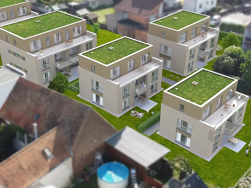 Sechs Mehrfamilienhäuser in Hainburg