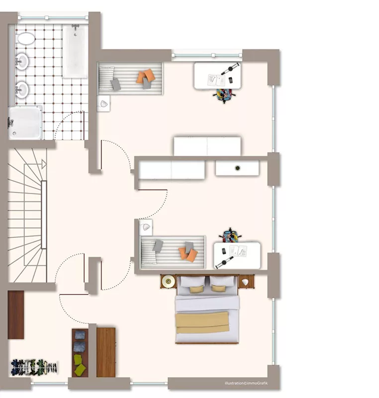 Neubau Mehrfamilienhaus Goldbach Maisonette-Wohnung OG
