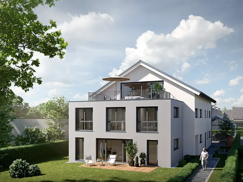 Energiesparhaus mit vier Eigentumswohnungen in Goldbach